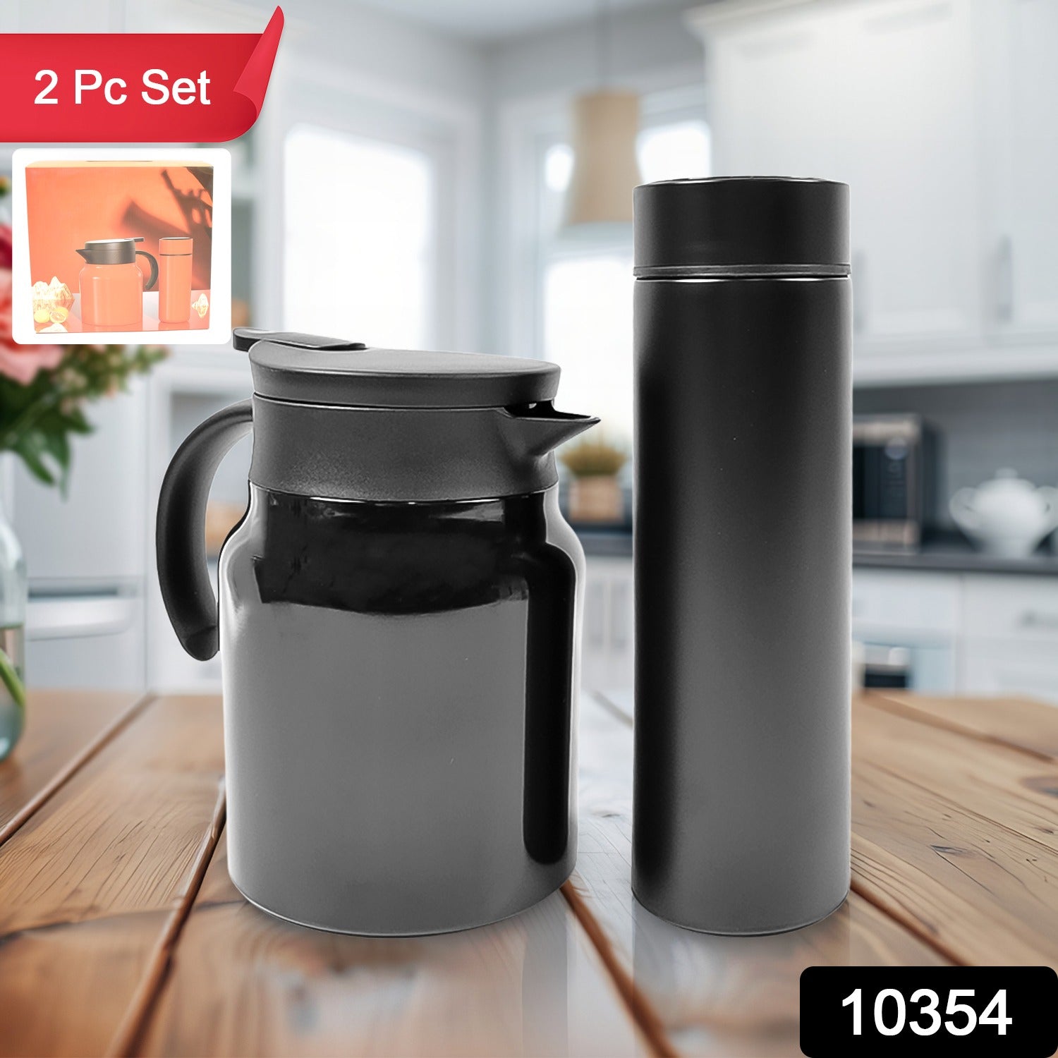 Thermal Coffee Carafe Tea Pot Water Bottles With Led Display (Bottle 500 Ml Pot 1000 Ml 2 Pc) Thermal Coffee Carafe Tea Pot Water Bottles With Led Display (Bottle 500 Ml Pot 1000 Ml 2 Pc)